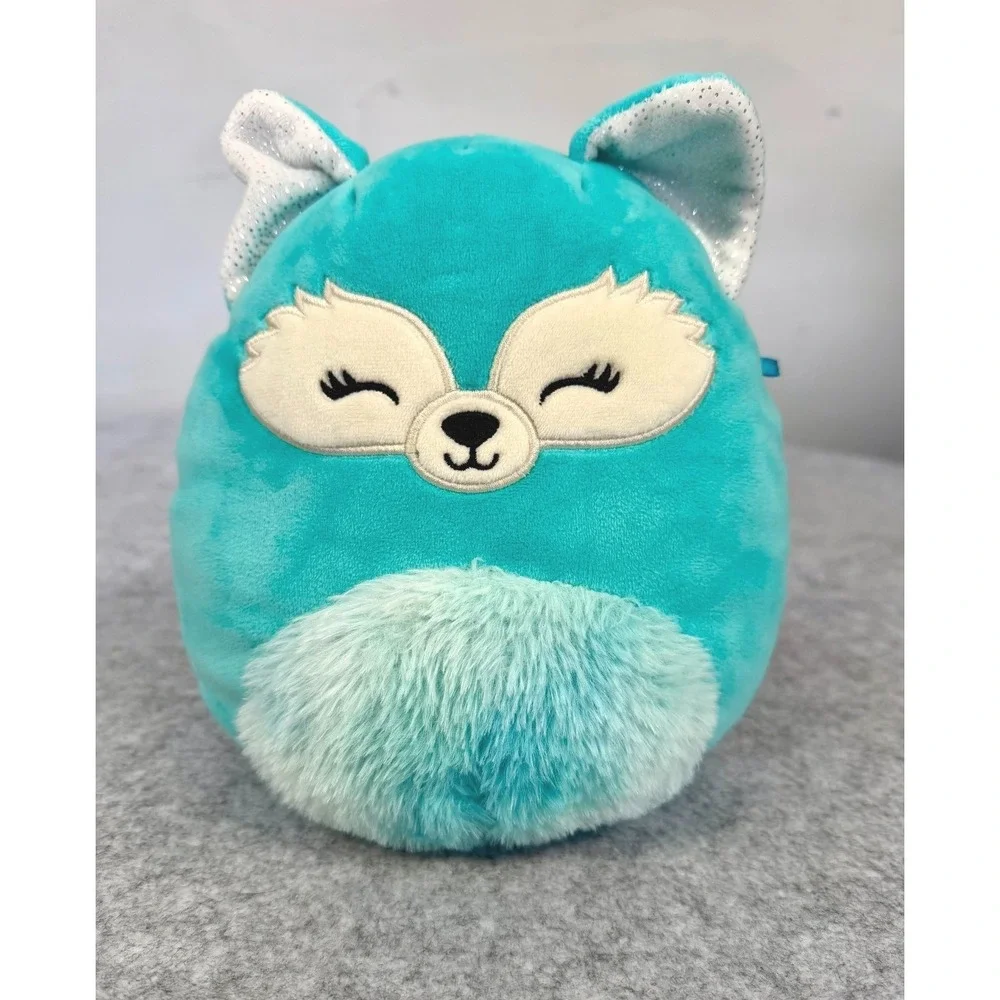Squishmallows Feodora‎ the Caticorn Fox Teal Blue Fuzzy Belly Plush 8 Inch